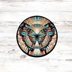 Butterfly Sublimation DYI Fabric Hat Patch Glue Iron On Sew Hat Patch